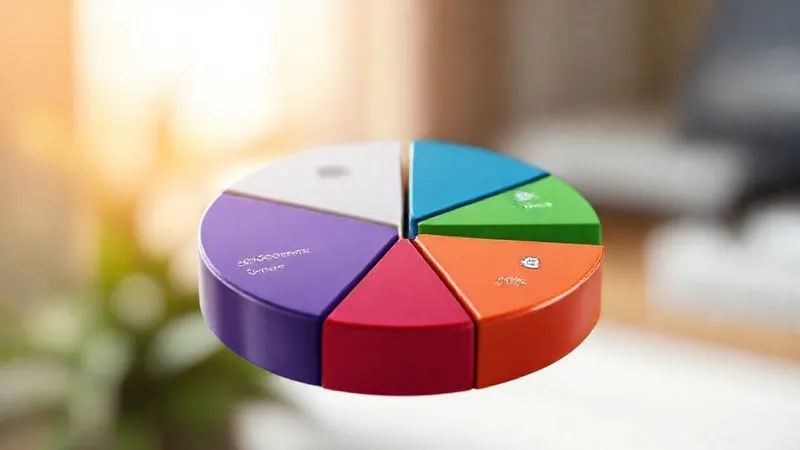 A photorealistic infographic displaying a pie chart broken into five segments representing the FICO credit score factors: Payment History (35%), Amounts Owed (30%), Length of Credit History (15%), New Credit (10%), and Credit Mix (10%). Each segment has a small, relevant icon. The overall aesthetic is clean, professional, and visually engaging with cinematic lighting, sharp focus, and depth of field. 8K, professional photography, shot on a high-end DSLR.