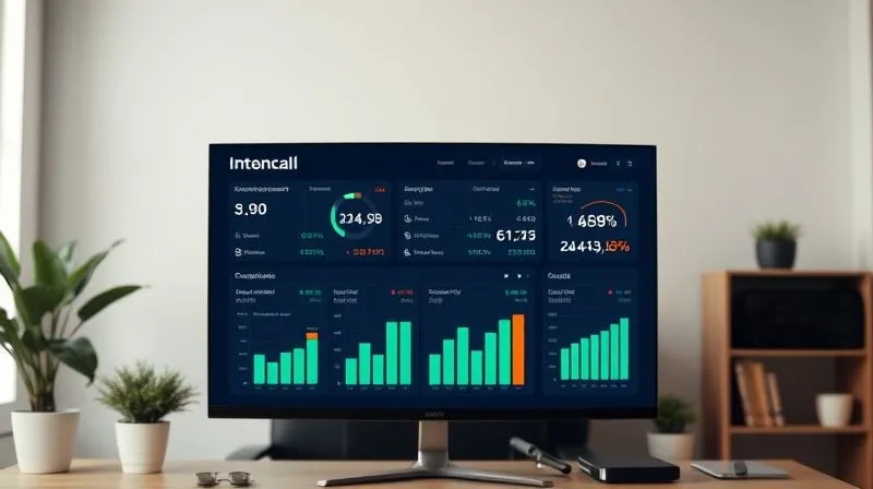photorealistic, professional photography, 8K, cinematic lighting, sharp focus, depth of field, shot on a high-end DSLR. A clean, minimalist financial dashboard displayed on a large monitor, showing various charts and graphs representing investments, savings growth, and budget allocation over time. The data is clearly positive, indicating successful financial management and progress towards goals. A blurred background suggests a home office environment.