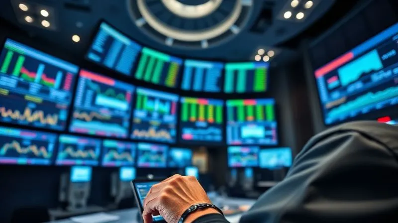 A photorealistic image of a central bank's control room, with multiple screens displaying complex economic data, focused hands adjusting dials, symbolizing precise monetary policy. 8K, cinematic lighting, sharp focus, depth of field, shot on a high-end DSLR.