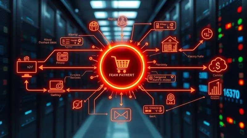 A photorealistic, professional photography, 8K, cinematic lighting, sharp focus, depth of field, shot on a high-end DSLR. An intricate, glowing digital payment ecosystem diagram with arrows illustrating the flow from customer to merchant, through payment gateways, processors, and banks, highlighting potential points of friction or delay with subtle red warning indicators. The background is a blurred, modern data center, emphasizing the complex infrastructure.