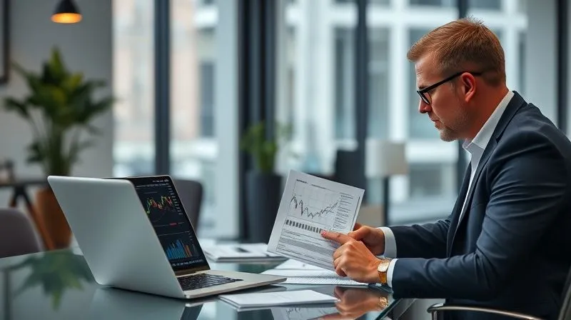 A photorealistic image of a professional financial advisor or tax accountant in a modern office, engaged in a serious discussion with a client who is looking at a laptop displaying crypto charts. The advisor is pointing to a complex tax form, conveying expert guidance and reassurance. Professional photography, 8K, cinematic lighting, sharp focus on the figures, depth of field blurring the background, shot on a high-end DSLR, symbolizing professional advice and clarity.
