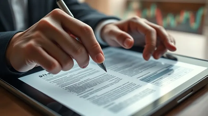 A photorealistic image of a financial advisor's hands meticulously highlighting sections of complex tax legislation documents on a tablet, with blurred financial charts in the background. Cinematic lighting, sharp focus on the tablet, 8K hyper-detailed, conveying urgent analysis.