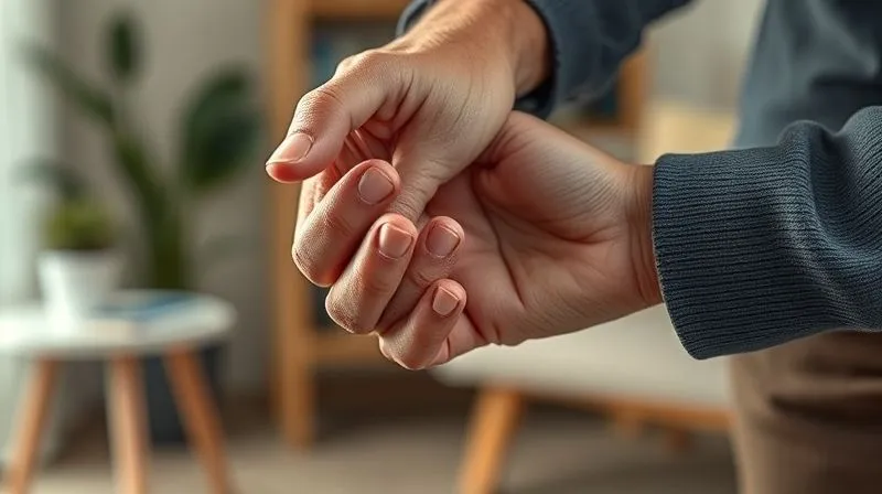 photorealistic, professional photography, 8K, cinematic lighting, sharp focus, depth of field, shot on a high-end DSLR. Two hands, one older and weathered, gently holding a younger, hesitant hand. The background is a softly blurred office setting, suggesting a counseling environment. The lighting is warm and reassuring, emphasizing connection and trust.