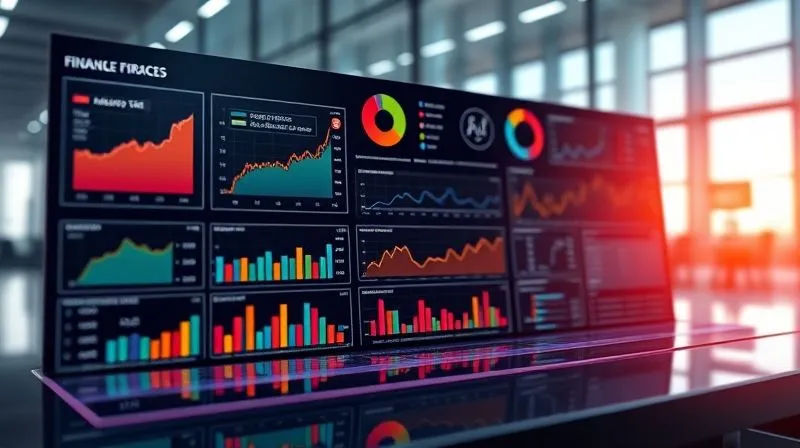 A photorealistic 3D dashboard displaying real-time financial metrics, rolling forecasts, and scenario analysis, with interactive charts and graphs, cinematic lighting, sharp focus, depth of field, 8K hyper-detailed, professional photography.