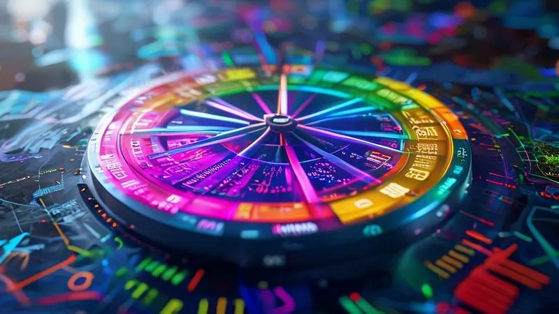 A photorealistic, vibrant visual representation of the United Nations Sustainable Development Goals (SDGs) wheel, with specific, impactful actions or projects metaphorically emerging from different segments. Cinematic lighting, sharp focus on the SDG wheel, depth of field blurring a global map in the background, 8K hyper-detailed, professional photography, shot on a high-end DSLR.