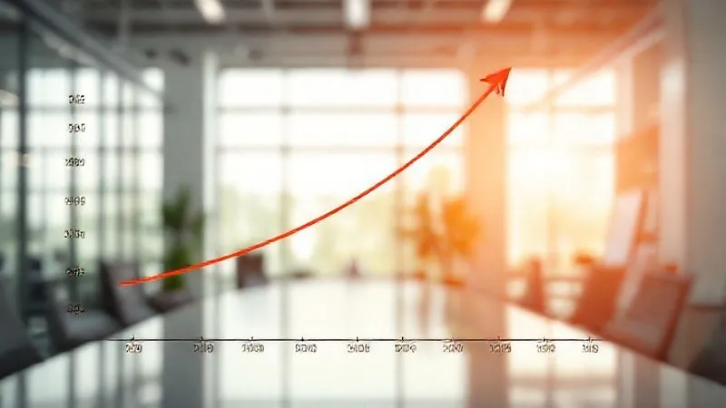 photorealistic, professional photography, 8K, cinematic lighting, sharp focus, depth of field, shot on a high-end DSLR. A vibrant, detailed graph showing an exponential curve representing compound interest growth over time, with a small initial investment growing into a large sum. The graph is set against a softly blurred background of a modern, bright financial office, conveying growth and future prosperity. The colors are optimistic and clear.