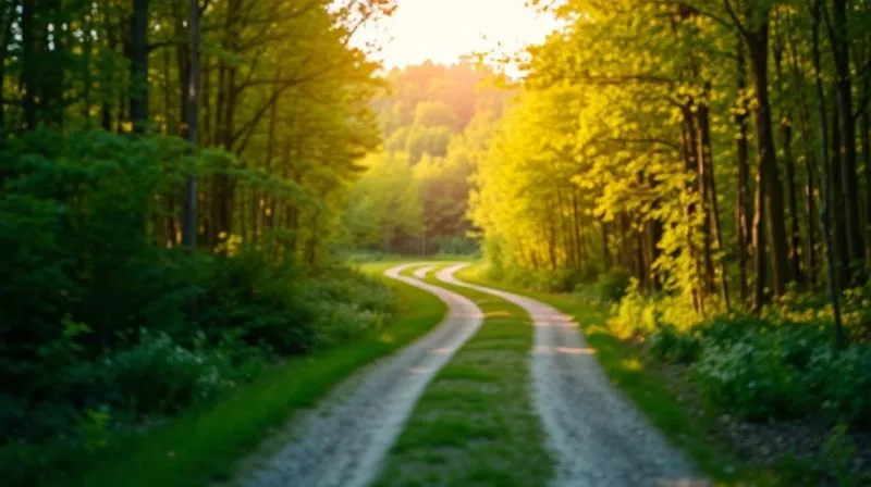 A photorealistic image of a clear, winding path leading through a vibrant, healthy forest towards a horizon bathed in warm, optimistic light. The path is well-defined and free of obstacles, symbolizing clarity and progress. Cinematic lighting, sharp focus on the path ahead, depth of field blurring the surrounding foliage into a hopeful glow. 8K hyper-detailed, professional photography, shot on a high-end DSLR.