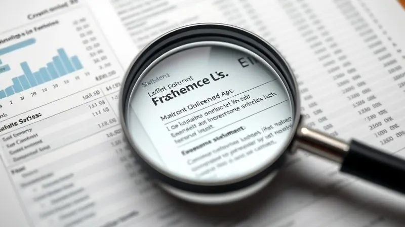 A photorealistic image of a magnifying glass hovering over a complex financial statement, highlighting a specific, previously overlooked detail, with soft, focused lighting, depth of field, 8K hyper-detailed, shot on a high-end DSLR.