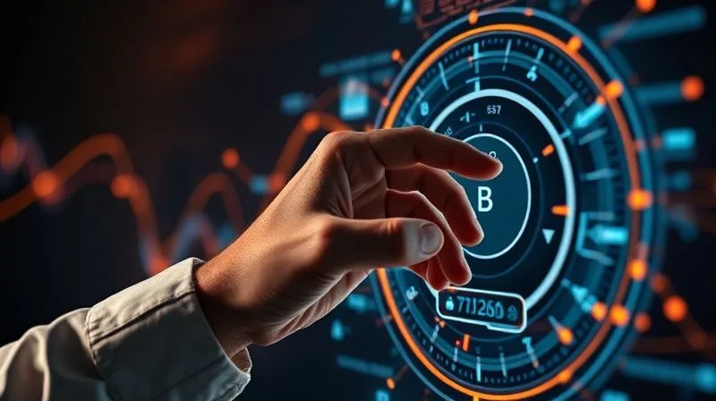 photorealistic, professional photography, 8K, cinematic lighting, sharp focus, depth of field, shot on a high-end DSLR. A highly abstract and dynamic representation of financial derivatives, with glowing lines and shapes intertwining and reacting to unseen forces. A hand is carefully manipulating a holographic interface, selecting complex options, symbolizing the precision and expertise required for tail risk management.