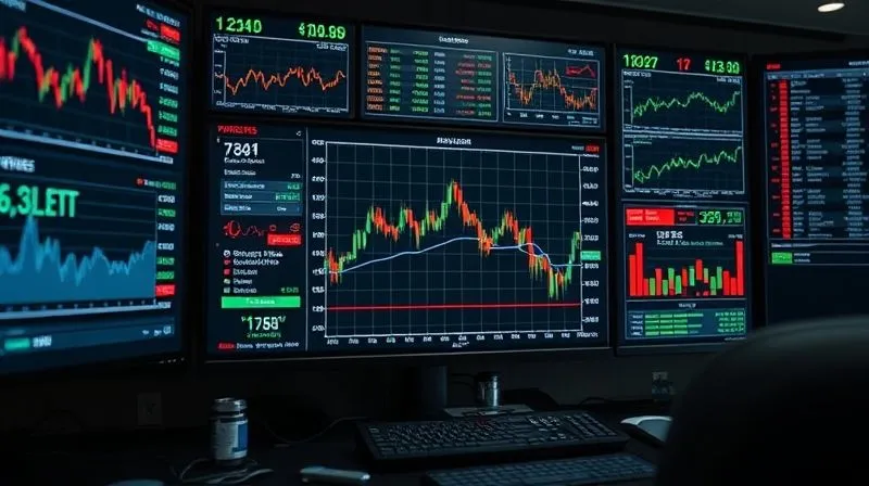 A photorealistic image of a complex financial dashboard displaying real-time cryptocurrency prices, collateralization ratios, and risk metrics on multiple screens. The data is dynamic, with some charts showing steep declines, while a central, stable graph represents a hedged position. Professional photography, 8K, cinematic lighting, sharp focus on the dashboard, depth of field blurring the background, shot on a high-end DSLR, conveying informed decision-making under pressure.