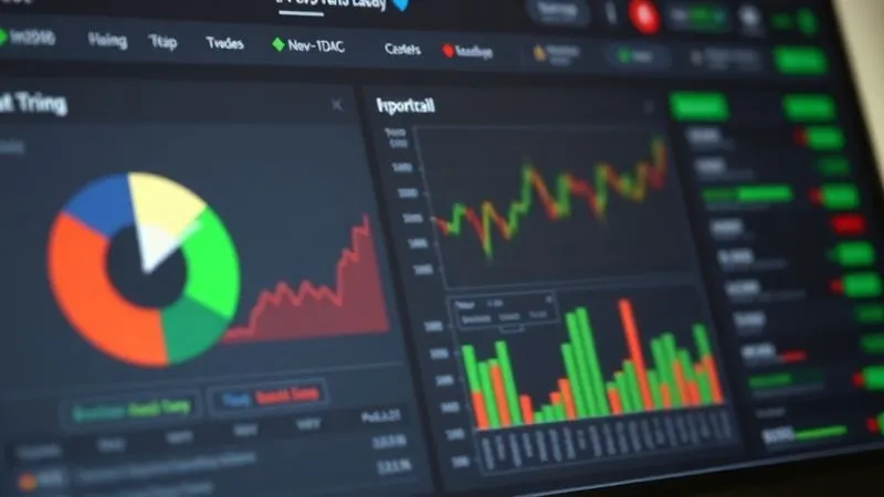 A photorealistic detailed financial dashboard displaying a portfolio rebalancing strategy, with pie charts showing asset allocation percentages, and green and red arrows indicating automated trades being executed. Professional photography, 8K, cinematic lighting, sharp focus, depth of field.