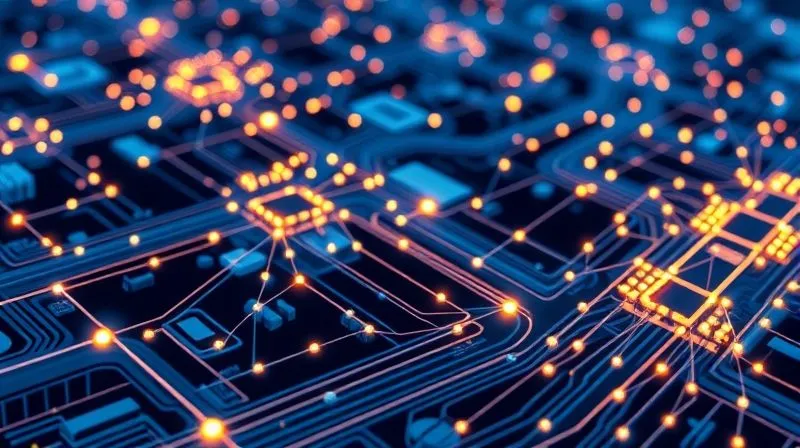 A photorealistic blueprint of a complex, interconnected banking IT infrastructure, with glowing nodes highlighting data flow paths, 8K, cinematic lighting, sharp focus, depth of field, shot on a high-end DSLR.