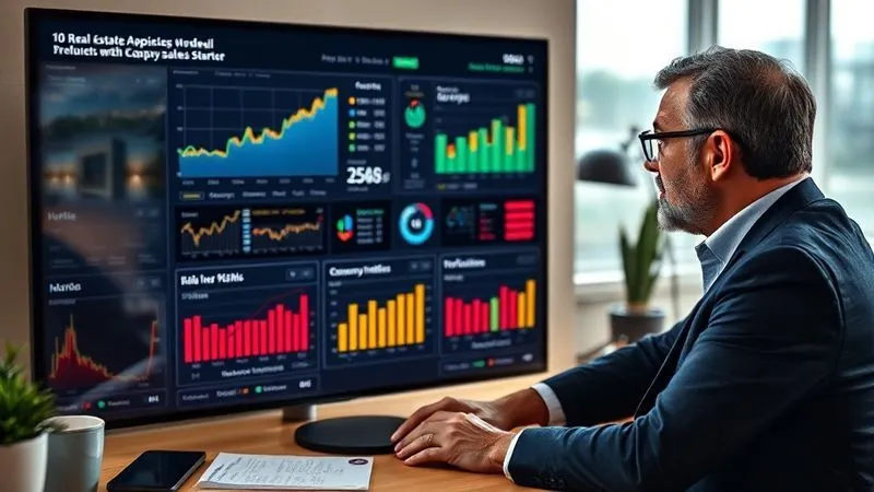 A photorealistic image of a professional appraiser and client reviewing a detailed digital dashboard displaying various real estate market trends, economic indicators, and comparable sales data. The interface is clean and modern. Cinematic lighting, sharp focus on the screen and their engagement, depth of field blurring the background, 8K hyper-detailed, shot on a high-end DSLR.