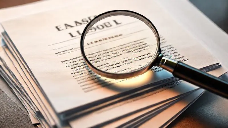 A photorealistic image of a stack of legal documents, including a lease agreement and local housing ordinances, with a magnifying glass over a specific clause, illuminated by soft, professional lighting. Sharp focus, depth of field, 8K hyper-detailed.