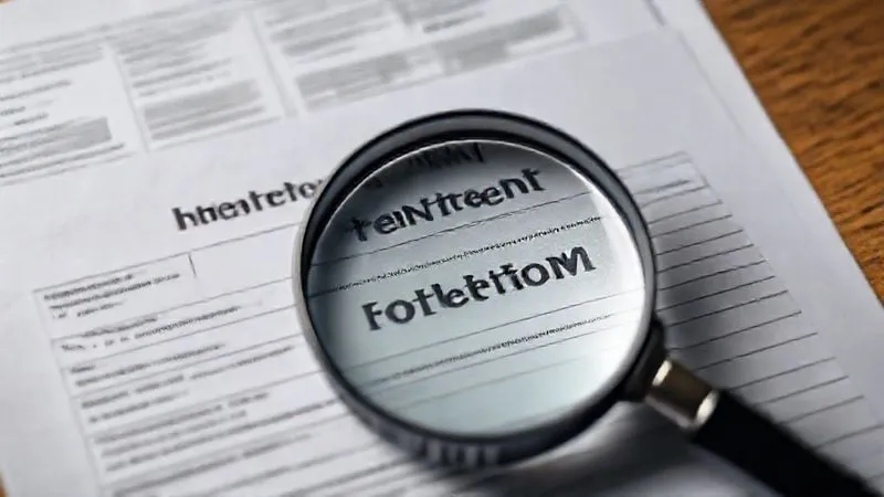 A photorealistic, professional photography image of a magnifying glass hovering over a detailed tenant application form, with a background of various screening documents like credit reports and background checks. Cinematic lighting, sharp focus, depth of field, 8K hyper-detailed.