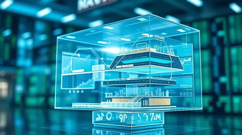 A photorealistic image of a complex, transparent 3D financial model, showcasing interconnected investment structures and protective layers, with digital data flowing through them. The model is illuminated by strategic blue and green light, sharp focus, depth of field blurring the background of a modern trading floor, 8K hyper-detailed, representing sophisticated structured products and alternative investments for risk management.