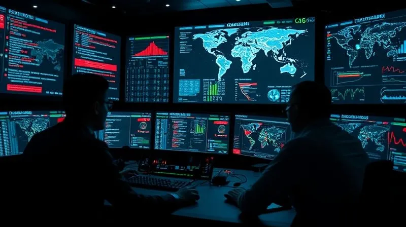A photorealistic, professional photography, 8K, cinematic lighting, sharp focus, depth of field, shot on a high-end DSLR, depicting a team of cybersecurity analysts in a modern, dark control room, intensely focused on multiple glowing screens displaying complex blockchain data, smart contract code, and real-time threat maps. The mood is one of high alert and expert vigilance.