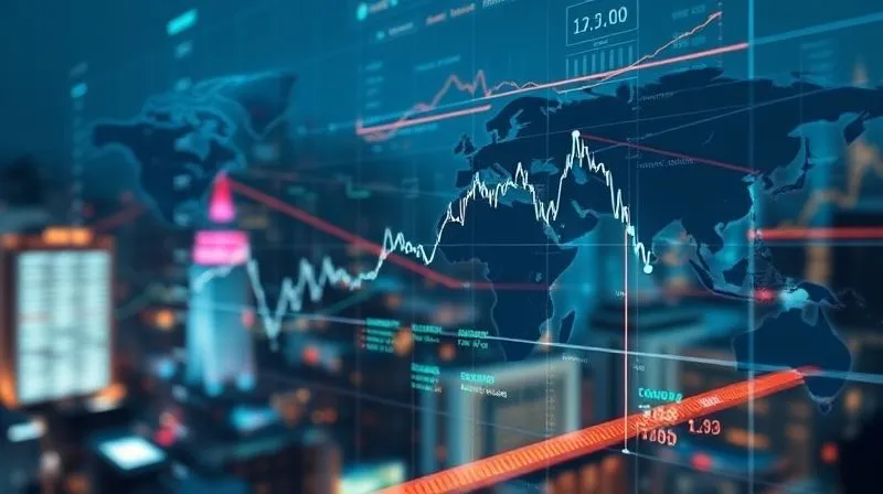 A photorealistic, professional photograph of a complex financial data visualization showing interconnected market indices and derivative contracts, with lines of protection (like digital force fields) emanating from key points, cinematic lighting, sharp focus on the central data, depth of field blurring the background of global financial centers, 8K hyper-detailed, shot on a high-end DSLR.