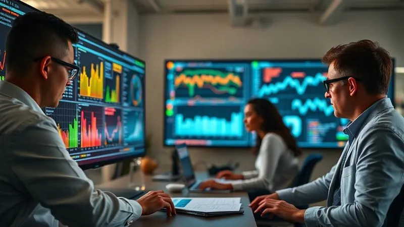A photorealistic, professional photography shot of a diverse group of data scientists meticulously examining complex datasets on large screens, highlighting specific data points with glowing markers, in a modern, well-lit office. 8K, cinematic lighting, sharp focus on the data, depth of field blurring the background, shot on a high-end DSLR.