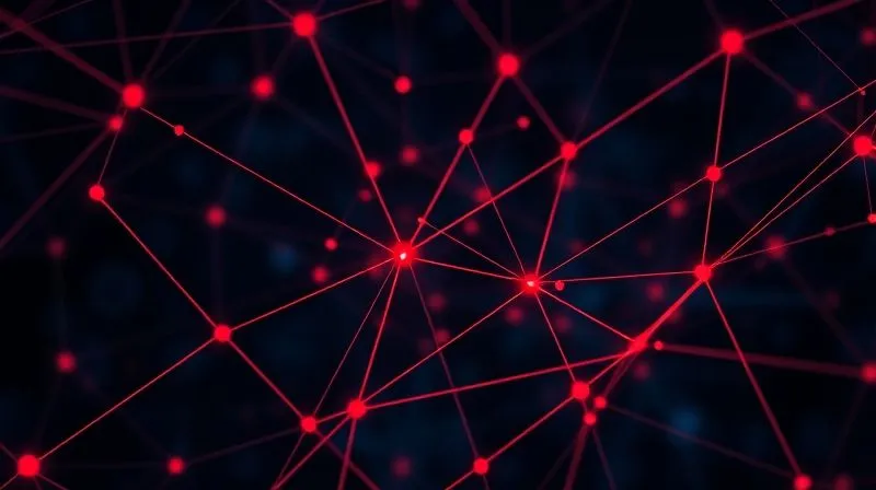A photorealistic image of a complex network of interconnected lines and dots, visually representing systemic financial misconduct or a web of predatory practices. The lines are subtly glowing red, indicating danger or fraud. professional photography, 8K, cinematic lighting, sharp focus, depth of field, shot on a high-end DSLR.