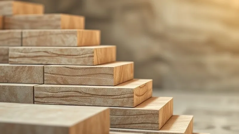A photorealistic, professional photography image of a series of perfectly stacked, smooth, polished stone blocks forming a strong, ascending staircase or foundation. The blocks are illuminated by a soft, warm light, creating a sense of stability and progression. Sharp focus on the structure, depth of field blurring a distant, abstract financial background, 8K hyper-detailed.