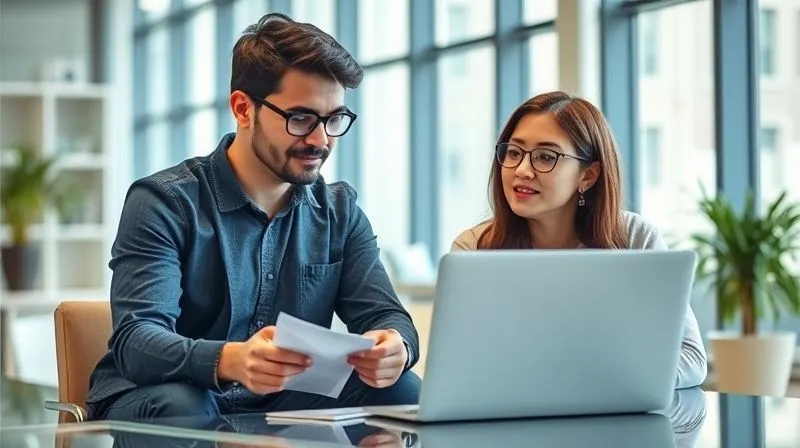 photorealistic, professional photography, 8K, cinematic lighting, sharp focus, depth of field, shot on a high-end DSLR, a student having a constructive conversation with a university financial aid counselor in a bright, modern office, a laptop displaying financial charts, both individuals looking engaged and collaborative, conveying trust and support.