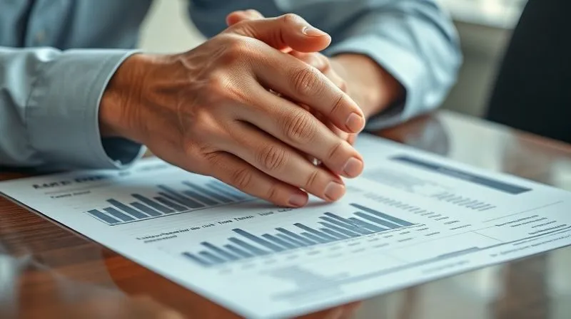 A photorealistic image of two hands, one older and one younger, gently clasped together over a detailed financial statement on a polished desk. The gesture conveys reassurance, empathy, and understanding amidst a subtle, blurred backdrop of a challenging economic graph. Cinematic lighting, sharp focus on the hands, depth of field, shot on a high-end DSLR, 8K hyper-detailed, professional photography.
