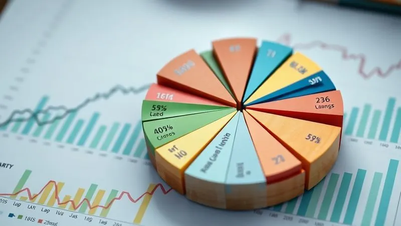 photorealistic, professional photography, 8K, cinematic lighting, sharp focus, depth of field, shot on a high-end DSLR, a vibrant, multi-layered pie chart representing a highly diversified investment portfolio, showing different asset classes like stocks, bonds, real estate, and commodities, with clear distinctions and balanced proportions, set against a backdrop of calm, stable financial graphs, conveying security and balance, cool blue and green tones.