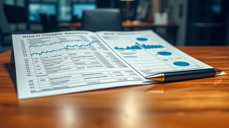 A photorealistic image of a complex, intricate financial ledger, with some lines highlighted in blue, representing frozen assets. The ledger is open on a polished wooden desk, with a pen resting beside it. Cinematic lighting, sharp focus on the ledger details, depth of field blurring a distant office background, 8K hyper-detailed.