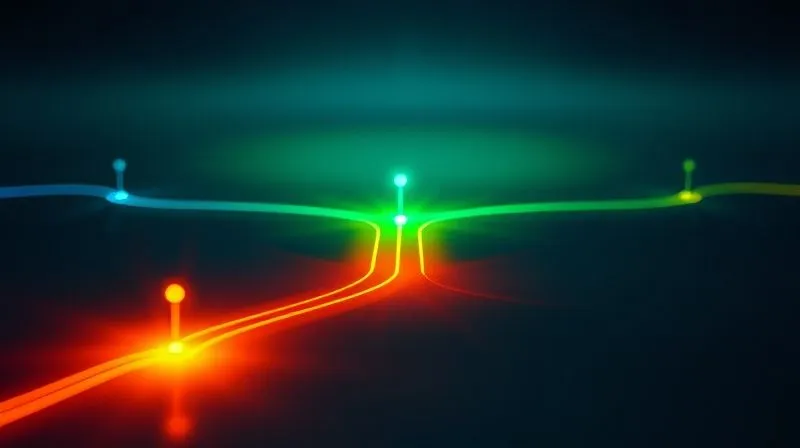 A photorealistic image of three distinct financial paths branching out from a central point, each path represented by a different type of glowing light – one blue for SIPPs, one green for QROPS, one amber for Annuities. The paths lead into a softly blurred horizon of financial security. Cinematic lighting, sharp focus on the branching paths, depth of field, 8K hyper-detailed.