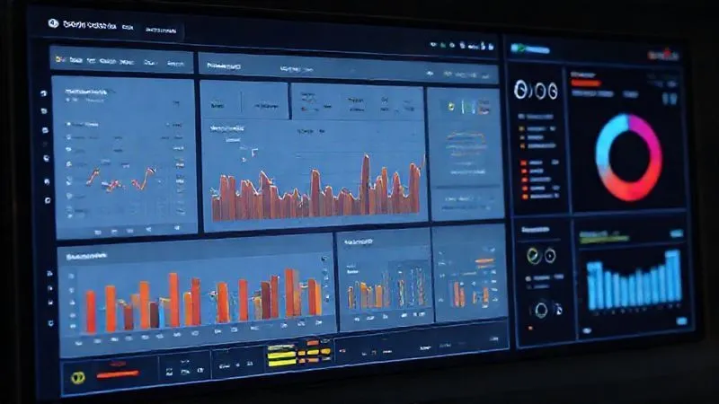 A photorealistic, dynamic digital dashboard showing real-time compliance metrics, risk scores, and regulatory updates. The interface is sleek and modern, with graphs and alerts indicating a constantly evolving landscape. Professional photography, 8K, cinematic lighting, sharp focus, depth of field, shot on a high-end DSLR.