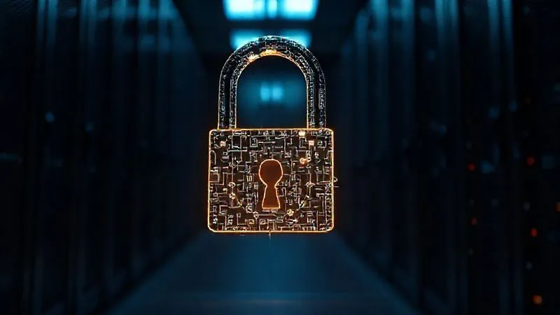 A photorealistic image of a complex, glowing digital lock and key, symbolizing secure compliance and regulatory navigation, casting intricate shadows on a dark, server-room background. Professional photography, 8K, cinematic lighting, sharp focus on the lock, depth of field blurring the background, shot on a high-end DSLR.
