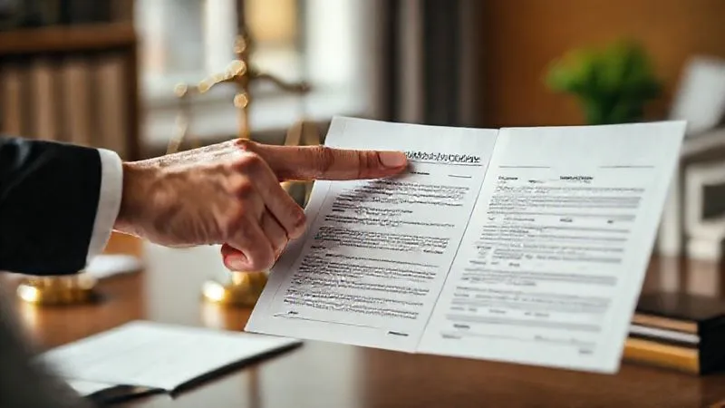 photorealistic, professional photography, 8K, cinematic lighting, sharp focus, depth of field, shot on a high-end DSLR, a person's hand pointing at two financial documents side-by-side, one a personal loan agreement and the other a credit card statement, scales of justice subtly in the background, symbolizing careful consideration of financial options, warm office lighting.
