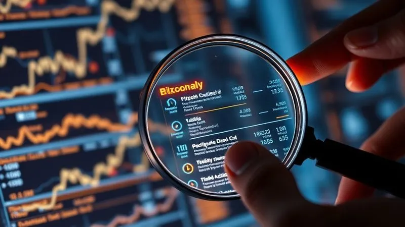 A photorealistic, professional photography, 8K, cinematic lighting, sharp focus, depth of field, shot on a high-end DSLR, depicting a magnifying glass hovering over complex, glowing blockchain transaction data displayed on a holographic interface, with a developer's hand pointing to a specific anomaly, emphasizing meticulous forensic analysis.