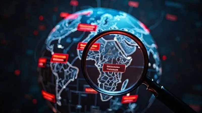 Photorealistic, professional photography, 8K, cinematic lighting, sharp focus, depth of field, shot on a high-end DSLR. A detailed, glowing digital flowchart overlaying a globe, showing various interconnected payment systems, with red warning signs on some international pathways, symbolizing failed transactions. A magnifying glass hovers over a specific broken link, highlighting the diagnostic process.
