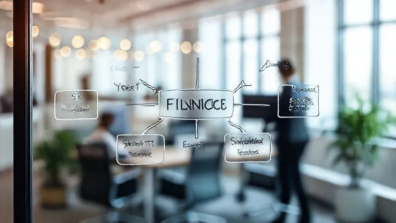 A photorealistic image of a complex financial flowchart diagram, with arrows connecting different strategies like "5-Year Election," "Beneficiary Change," and "GST Exemption," depicted on a clear glass board in a modern office. The diagram is professionally drawn, with a focus on clarity and interconnectedness of financial planning elements. Professional photography, 8K, cinematic lighting, sharp focus, depth of field, shot on a high-end DSLR.