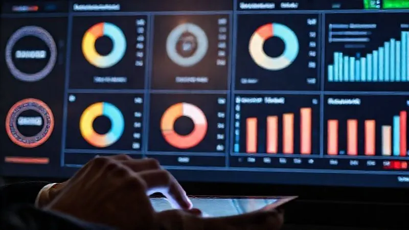 A photorealistic, professional photography shot of a sophisticated financial dashboard displaying multiple pie charts and bar graphs, each representing a different bank account with varying balances. A clear "FDIC Insured" badge is visible next to each account, emphasizing diversified coverage. The screen has a subtle glow, and hands are interacting with a tablet in the foreground, suggesting active management. Cinematic lighting, sharp focus on the screen, depth of field. 8K hyper-detailed.